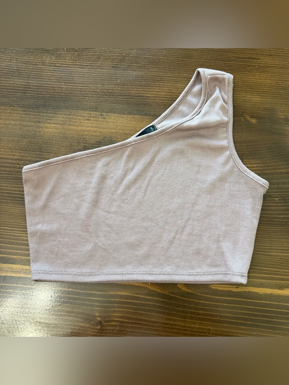 Ribbed one shoulder crop top